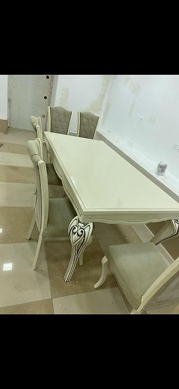 taxt matras qiymetleri: Qonaq otağı üçün, Açılmayan, Dördbucaq masa, 6 stul — 1