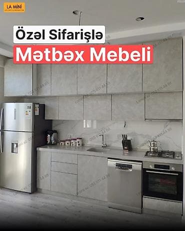 Özəl sifarişlə mətbəx mebeli — lakonik və minimalist dizayn - — 1