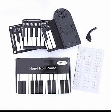 hello kitty oyuncaq: Hand Roll Piano – 49 düyməli portativ rulon sintezator - 49 ədəd tam — 1