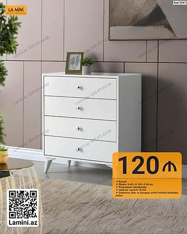 taxta komod: Komod – La Mini - Model kodu: 5347 - Ölçülər: D 40 × H 100 × E 80 sm — 1