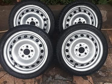 Satılır: 4 ədəd polad disk və təkər komplekti - Ölçü: 15" - Bolt