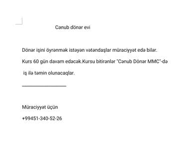 ремонт компьютеров выезд на дом: Məhsul/xidmət: “Cənub dönər evi” – Dönər ustalığı üzrə təlim - Dönər — 2
