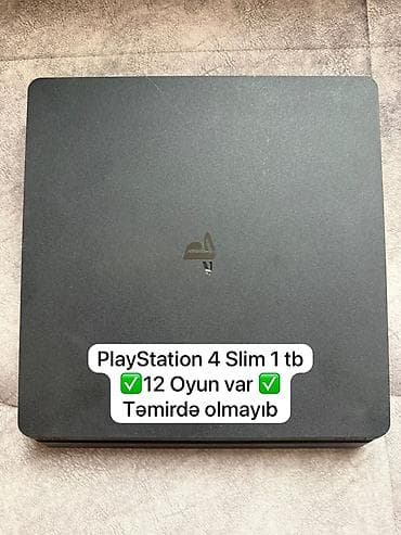 PlayStation 4 Slim – 1 TB yaddaş – Yoxlayıb Götürmək Mümkündür✅ – 1 TB