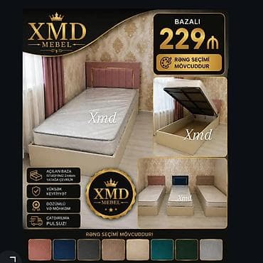 tek taxtlar: Bazalı tək nəfərlik çarpayı – XMD Mebel - Açılan baza mexanizmi — 1