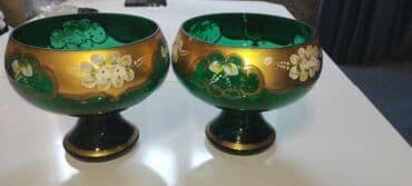 купить посуду онлайн: Тарелки, Набор из 2 шт., цвет - Зеленый, Стекло, Турция — 1