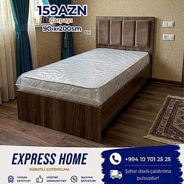 Yeni, Təknəfərlik çarpayı, Bazasız, Matras ilə, Siyirməsiz, Azərbaycan lalafo.az -da Yeni, Təknəfərlik çarpayı, Bazasız, Matras ilə, Siyirməsiz, Azərbaycan