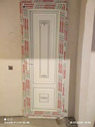 qapı setkaları: Yeni Plastik qapı 80x200 sm Zamok və çərçivə ilə, Zəmanətli, Pulsuz quraşdırma, Pulsuz çatdırılma, Rayonlara çatdırılma — 10