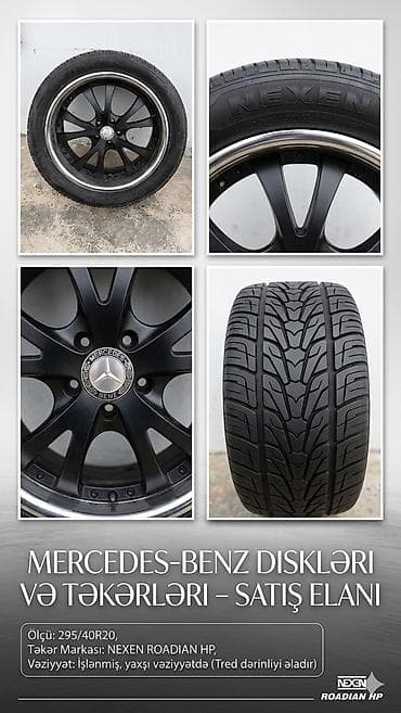 volta vs 1: Təcili! Mercedes R20 Disklər və Nexen Təkərlər – İdeal Vəziyyətdə — 3