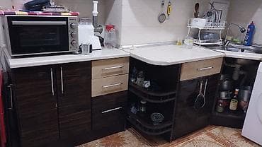 metbex mebeleri: Mətbəx mebeli dəsti - Üslub: iki rəngli (açıq krem və tünd qəhvəyi) — 3