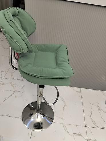 stullar islenmis: Bar taburesi – qaz liftli, fırlanan model - Rəng: yaşıl - Oturacaq və — 2