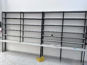Mağaza avadanlığı: Mağaza üçün divar rəf sistemi - Metall konstruksiya: qara rəngli — 2