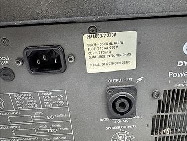 azerbaycan tarixi 10: Dynacord PowerMate 1000 (PM1000-2, 230V) — Alman istehsalı — 3