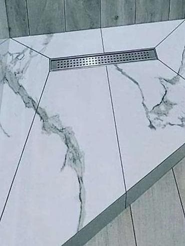 duw kabin: Duz xəttli duş döşəməsi üçün paslanmayan poladdan xətti drenaj — 1