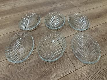 Süfrə ləvazimatları: Boşqablar, 6 ədədli dəst, Şüşə — 1