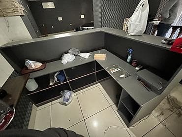 reception vakansiya: Mağaza/kafe üçün L formalı resepsiyon/ kassir masası - Material — 3