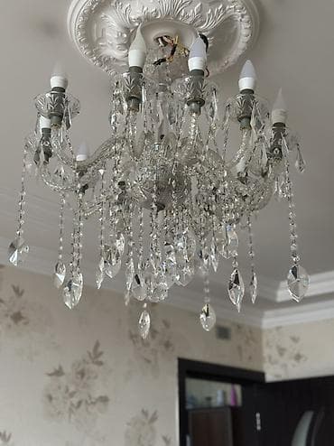 xrustal stekan: Çılçıraq, 10 və daha çox lampa, Xrustal — 3