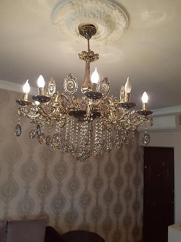 lyusturlar: Çılçıraq, 10 və daha çox lampa, Metal — 2