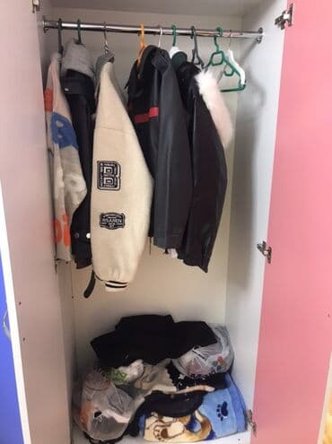 Otaq bitkiləri: Oğlan və qız üçün, İşlənmiş, 3 qapılı, Açılan, Düz dolab — 4