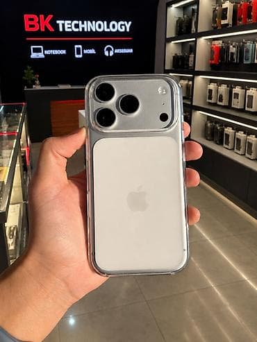 IPhone 17 Pro, 256 GB, Matte Silver, Zəmanət, Simsiz şarj, Face ID lalafo.az -da IPhone 17 Pro, 256 GB, Matte Silver, Zəmanət, Simsiz şarj, Face ID