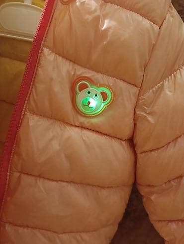 panda paltarı: Uşaq üçün qışlıq/yüngül şişmə gödəkçə - Rəng: açıq çəhrayı – somon — 2
