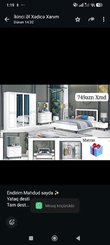 yorgan dosek satisi: Endirim Məhdud sayda ✨ Yataq desti Tam dest Matras hədiyyə 🎁 — 1