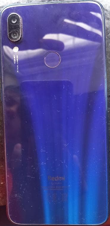 iphone se korpus: Redmi Note 7, 32 GB, rəng - Mavi, Barmaq izi — 2