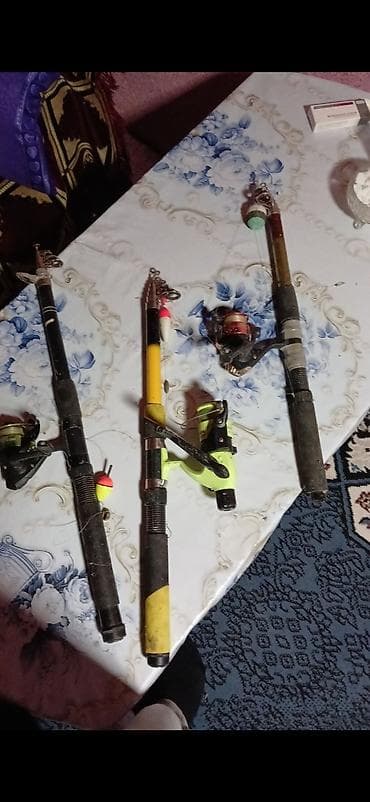 Велосипеды: Balıqçılıq çubuqları və avadanlıq dəsti - 3 ədəd teleskopik — 1