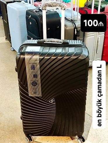 ABS materialdan hazırlanmış böyük ölçülü səfər çamadanı. Sərt korpus