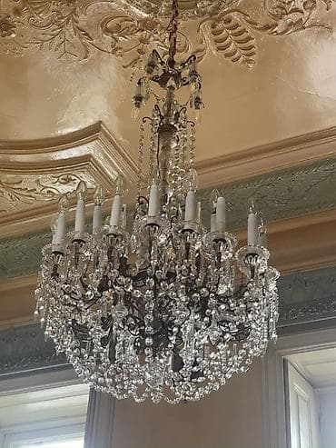 Çılçıraq, 10 və daha çox lampa, Xrustal — 1