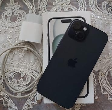 printer rengleri: IPhone 15, Qara, Face ID — 1