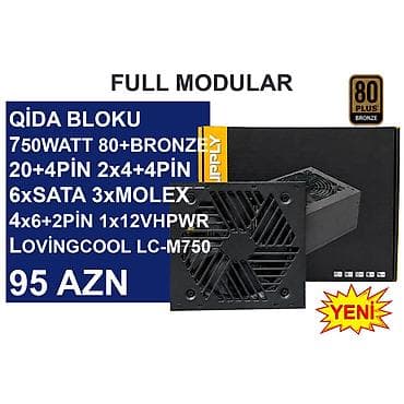 tp link modem satisi: Qida bloku “750Watt 80+Bronze LovingCool LC-M750” ⭐750Watt 80+Bronze — 1