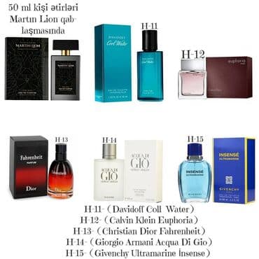 sol de janeiro: 50 ml kişi ətirləri – Martin Lion qablaşdırmasında Model kodları və — 1