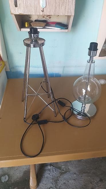 güm: Masaüstü lampa gövdələri – 20ədəd dəst. - Material: metal xrom — 1