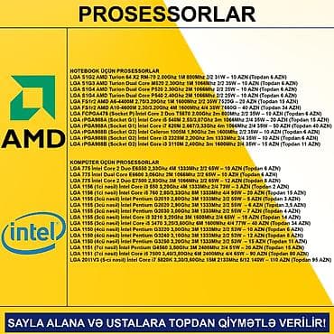 Elektron kitablar: Prosessorlar SAYLA ALANA VƏ USTALARA TOPDAN QİYMƏTLƏ VERİLİR! Notebook — 1