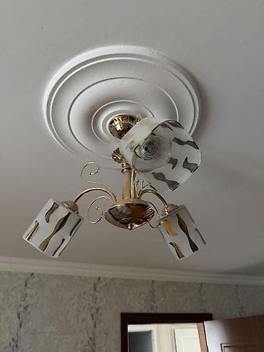 led lustra: Çılçıraq, 3 lampa, Metal — 3