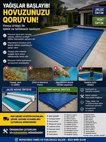 ❄️ YAĞIŞLAR BAŞLAYIB! HOVUZUNUZU QIŞA HAZIRLAYIN! 🏊‍♂️ Yağış və külək