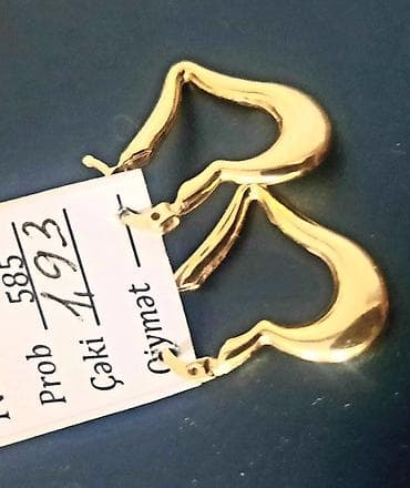 Sırğa, Tiffany, Sarı qızıl, 585 Əyar, 193 g, Ünvandan götürmə