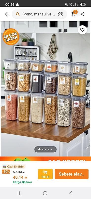 plasmas qablar: Mətbəx üçün hava keçirməyən saxlama qabları seti - Şəffaf, BPA-free — 4