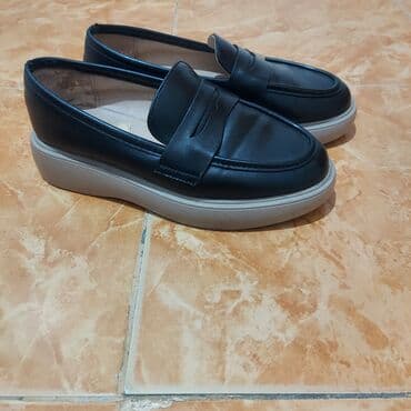 детские кожаные ботинки: Размер: 37, цвет - Черный, Б/у — 3