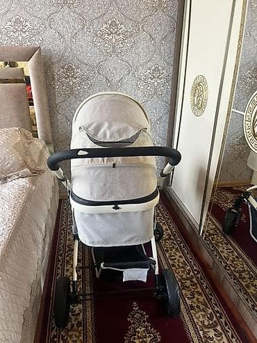 araba: Uşaq arabası – beşik tipli, açılıb-bağlanan kapotlu, bej rəng — 3