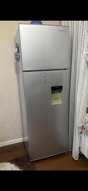 qaz peci gence: 2 qapılı Hauser Soyuducu Satılır, rəng - Gümüşü, Dispenserli — 1