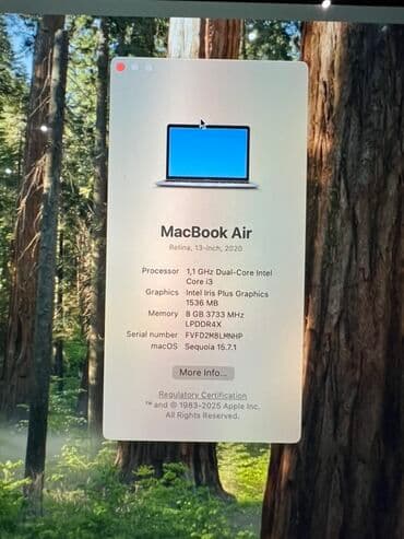mac air: Apple MacBook, 13.3 ", Apple M1, 256 GB — 10