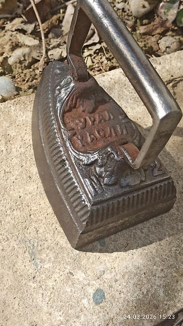 qedimi pullar: Antik tökmə dəmir ütü – “Урал Касли” yazılı - Material: tam — 6