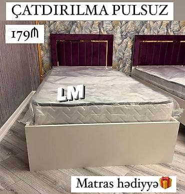 tek neferlik taxt: Təknəfərlik çarpayı, Matras ilə — 1