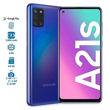 Samsung Galaxy A21S, 64 GB, rəng - Göy