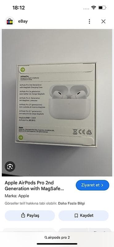 Apple AirPods Pro 2-ci nəsil (MagSafe şarj qutusu ilə) - Model