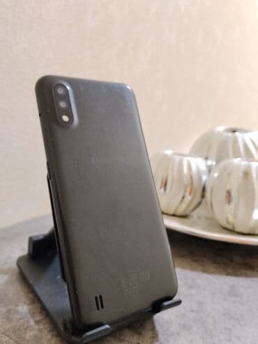 sadə samsung: Samsung Galaxy A01, 16 GB, rəng - Qara, Sensor, İki sim kartlı, Face ID — 3