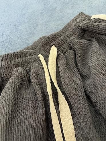 Unisex trikotaj şalvar – XL ölçü - Rəng: tünd boz (yanlarda krem — 3