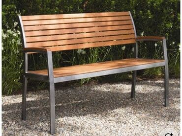 QAZ: Metal karkaslı taxta oturacaq skamyalar - Dizayn: Arxalı, klassik — 5