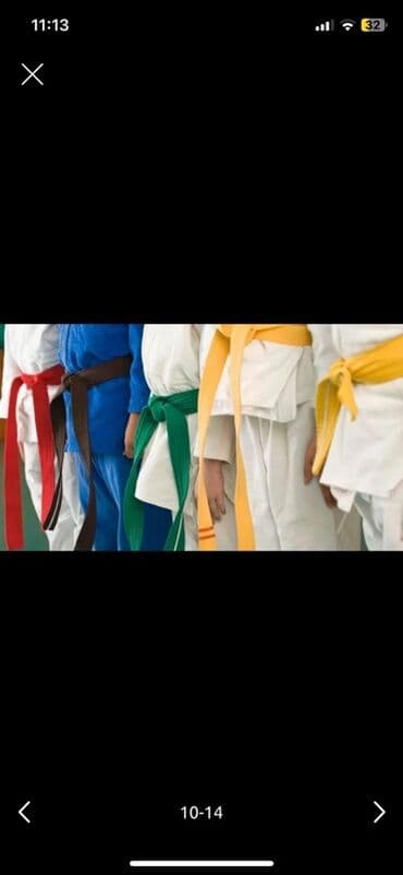 детский купальники для гимнастики: Judo geyim dəsti – mavi və ağ rənglərdə Məhsul haqqında: - Klassik — 5